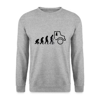 Unimog Evolution - Offroad - Couleurs modifiables - Sweat-shirt Unisexe - gris chiné - Devant - Alina (178cm) & Michal (187cm)
