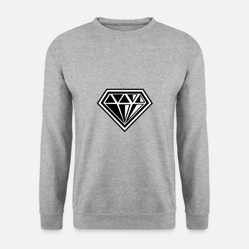 Diamant Diamond - Unisex Pullover - Weißgrau meliert