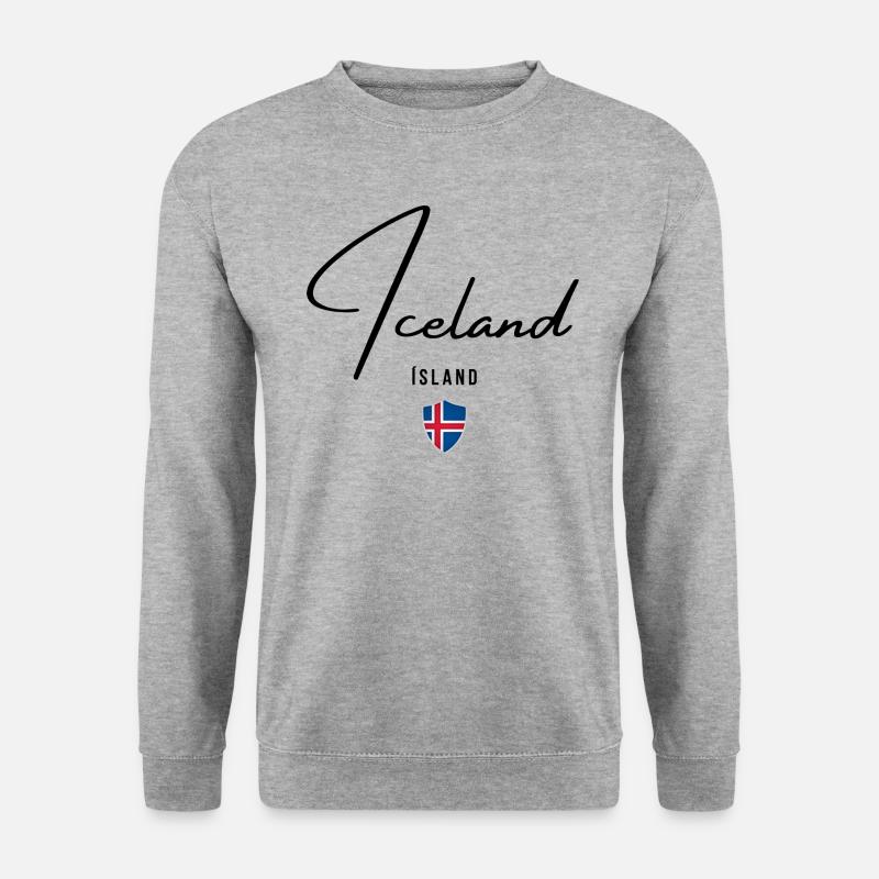 Drapeau de l’Islande, fierté islandaise - Sweat-shirt Unisexe - gris chiné