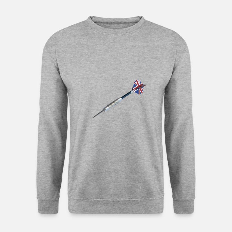 Großbritannien Dartpfeil - Unisex Pullover - Weißgrau meliert