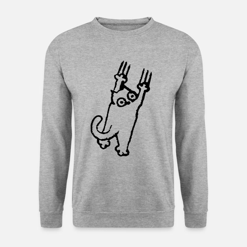 Clawing cat - Unisex Sweatshirt - salt & pepper