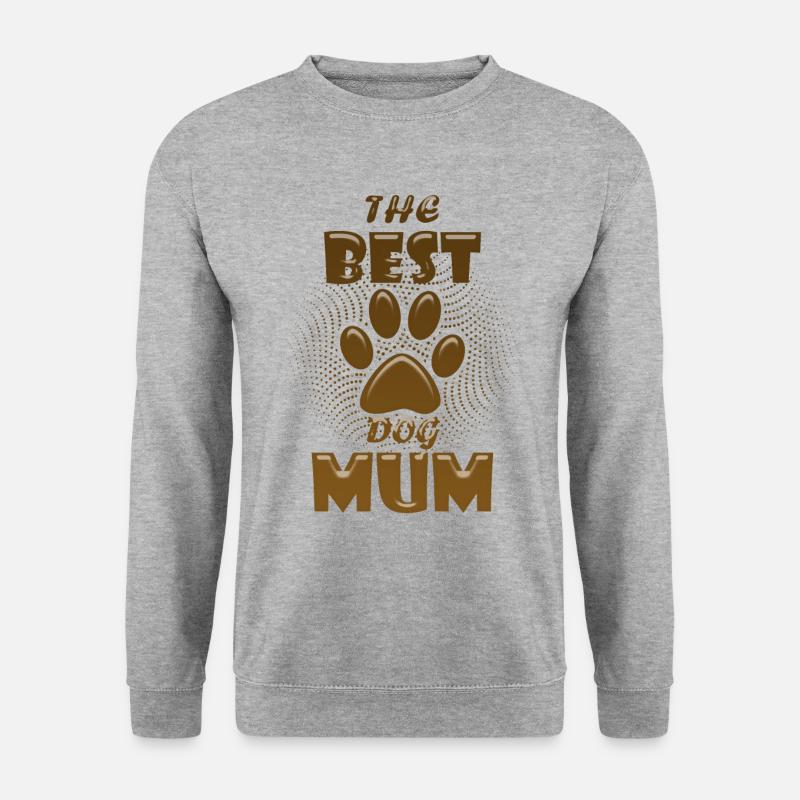 The best dog mum - Unisex Pullover - Weißgrau meliert