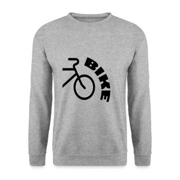 Bicycle Bike Sport Gift Idea - Unisex Sweatshirt - salt & pepper - Front - Alina (178cm) & Michal (187cm)