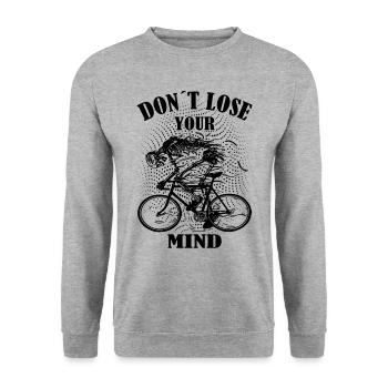 Don't Lose Your Mind Bike Bike Bike - Unisex Sweatshirt - salt & pepper - Front - Alina (178cm) & Michal (187cm)