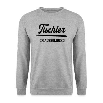 Tischler in Ausbildung Azubi Lehrling Tischlerei - Unisex Pullover - Weißgrau meliert - Vorne - Alina (178cm) & Michal (187cm)