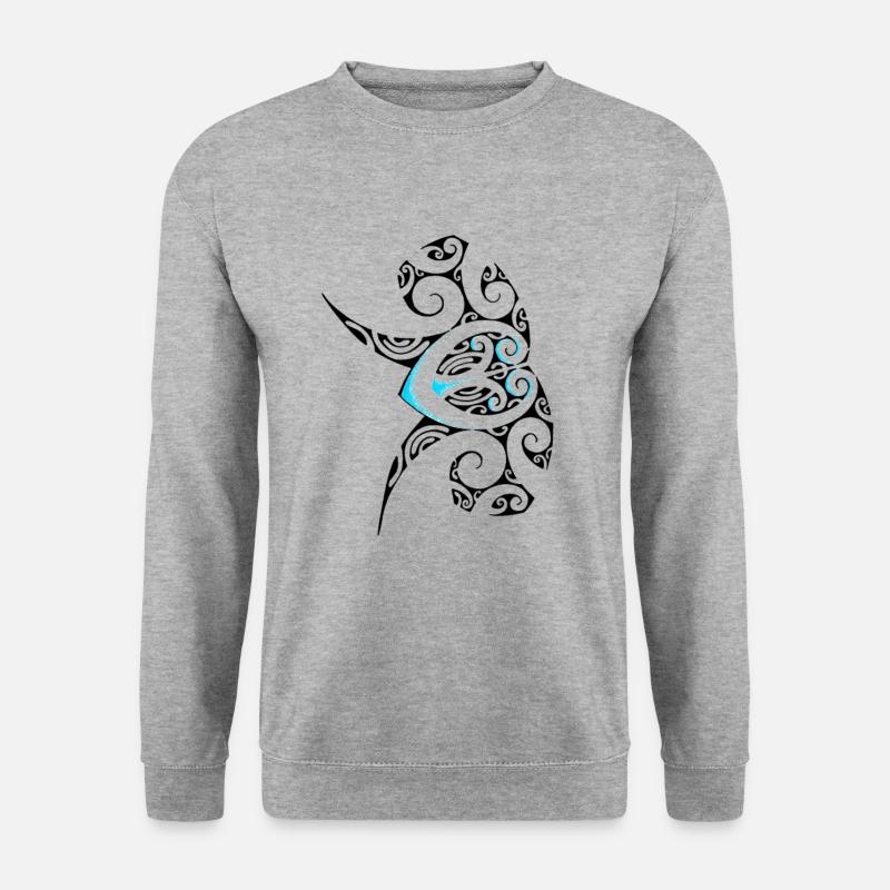 Polynesia tattoo art ocean turtle - Unisex Sweatshirt - salt & pepper
