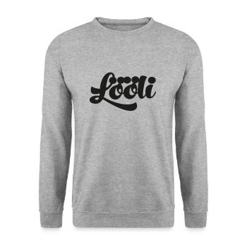 Lööli Schweizerdeutsch Dummkopf Schweiz Schweizer - Unisex Pullover - Weißgrau meliert - Vorne - Alina (178cm) & Michal (187cm)