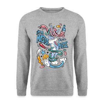 Looney Tunes Bugs Bunny Masterpiece - Unisex Sweatshirt - salt & pepper - Front - Alina (178cm) & Michal (187cm)