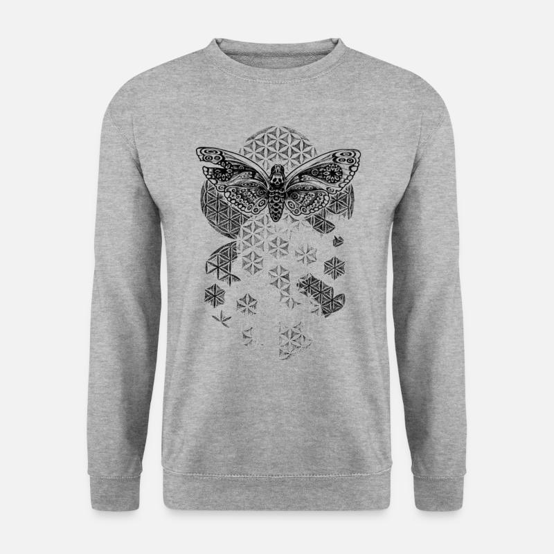 Lammblume des Lebens - Unisex Pullover - Weißgrau meliert