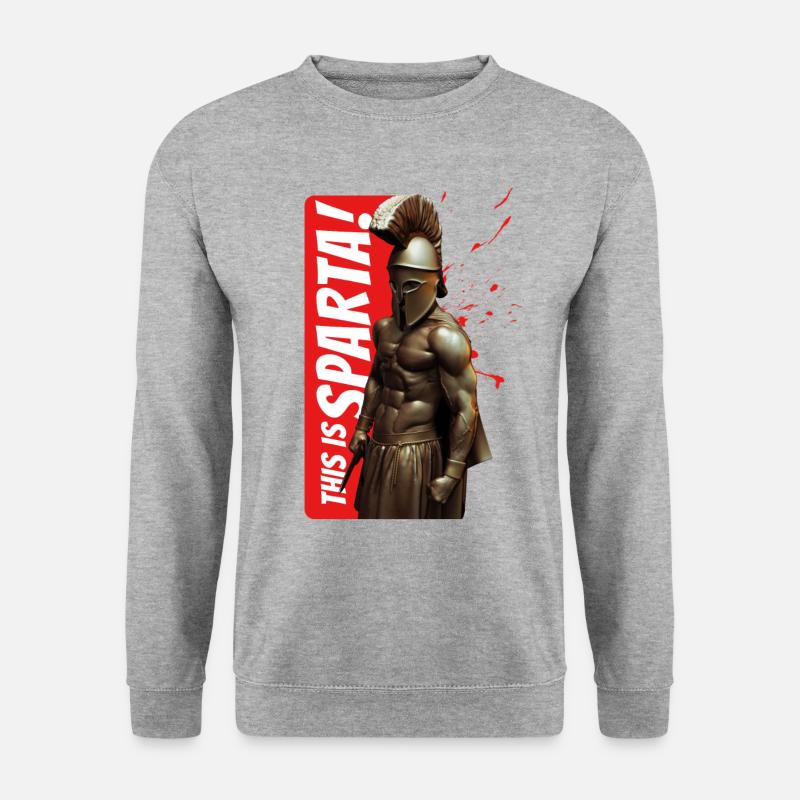 Sparta II. - Unisex Pullover - Weißgrau meliert