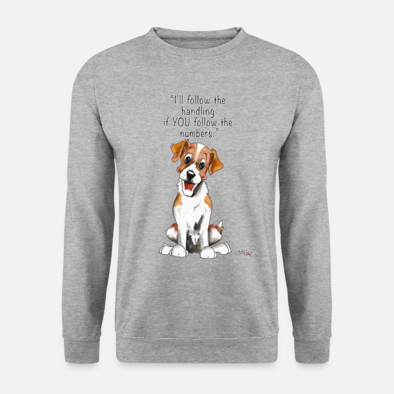 Jack Rusel Agilität - Unisex Pullover - Weißgrau meliert