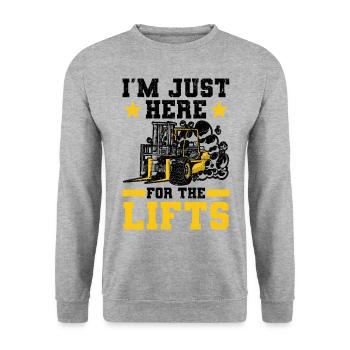Forklift driver - Unisex Sweatshirt - salt & pepper - Front - Alina (178cm) & Michal (187cm)