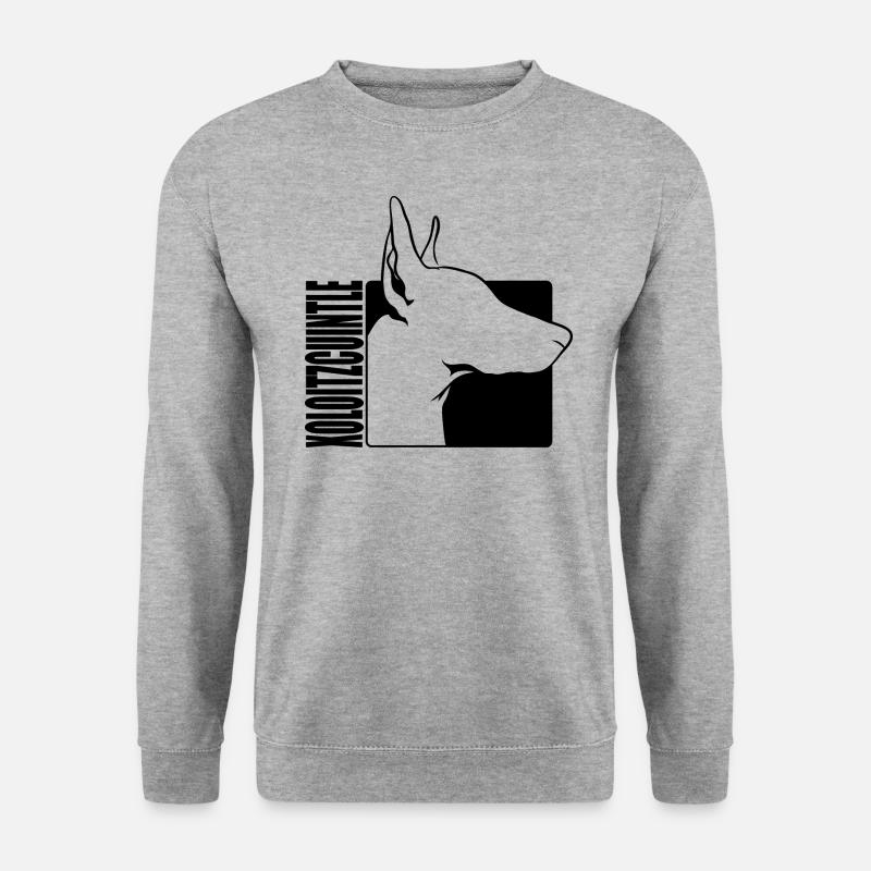 Xoloitzcuintle Profil Hund Hunde Wilsigns - Unisex Pullover - Weißgrau meliert