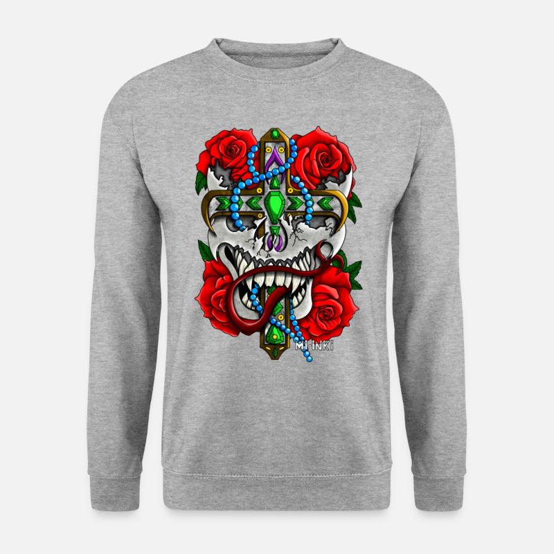 Das Rosenkreuz - Unisex Pullover - Weißgrau meliert