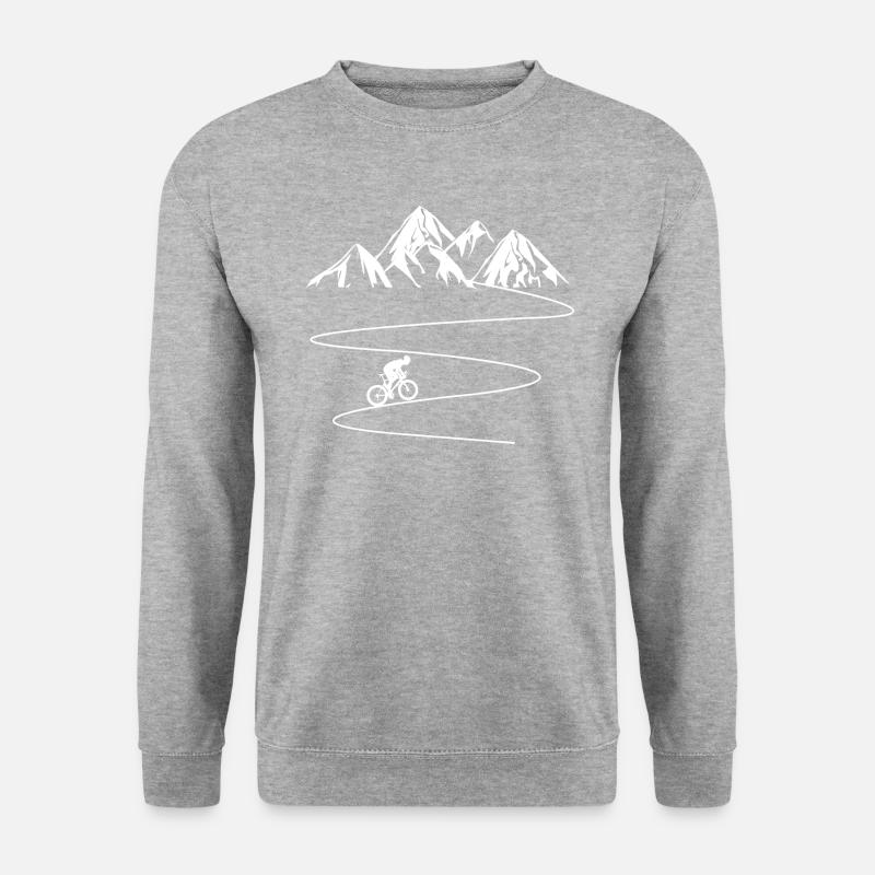 Fahrrad Fahrradfahrer Shirt Design - Unisex Pullover - Weißgrau meliert