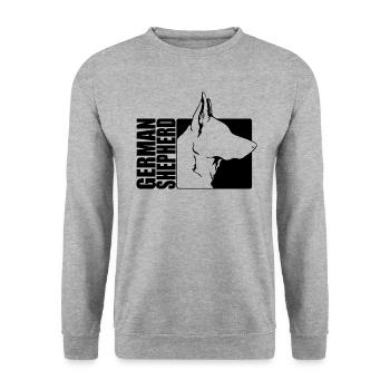 German Shepherd Profile Dogs Dog Dog Sports - Unisex Sweatshirt - salt & pepper - Front - Alina (178cm) & Michal (187cm)
