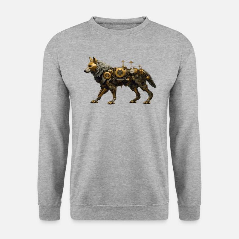 Steampunk Wolf - Unisex Sweatshirt - salt & pepper