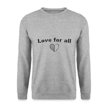 Love for all - Unisex Sweatshirt - salt & pepper - Front - Alina (178cm) & Michal (187cm)