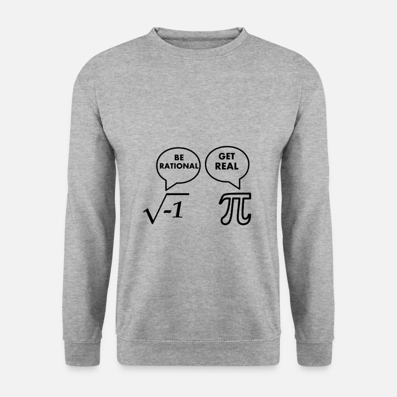 Be Rational - Get Real - Unisex Pullover - Weißgrau meliert