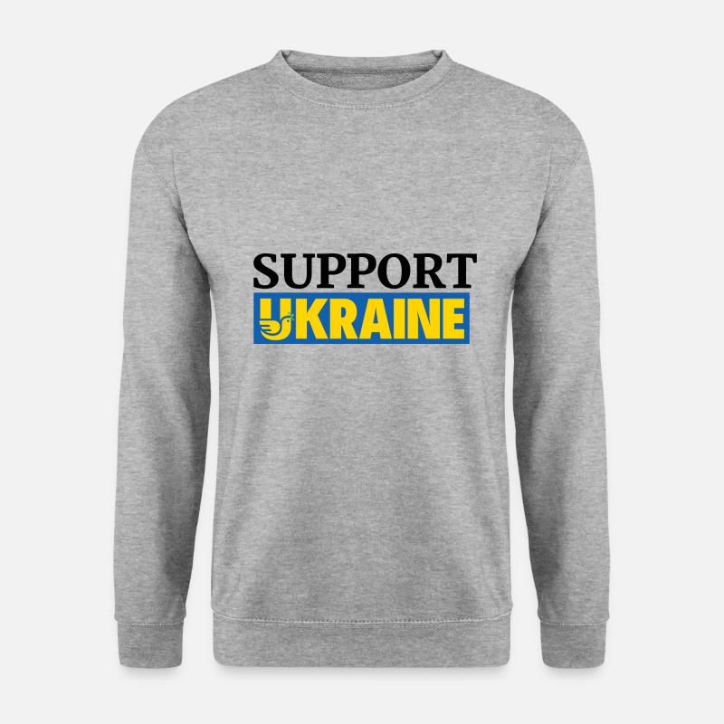 Ukraine - Unisex Pullover - Weißgrau meliert
