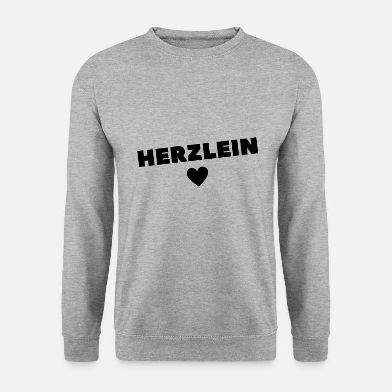 Herzlein Lieblingsmensch Geschenkidee - Unisex Pullover - Weißgrau meliert