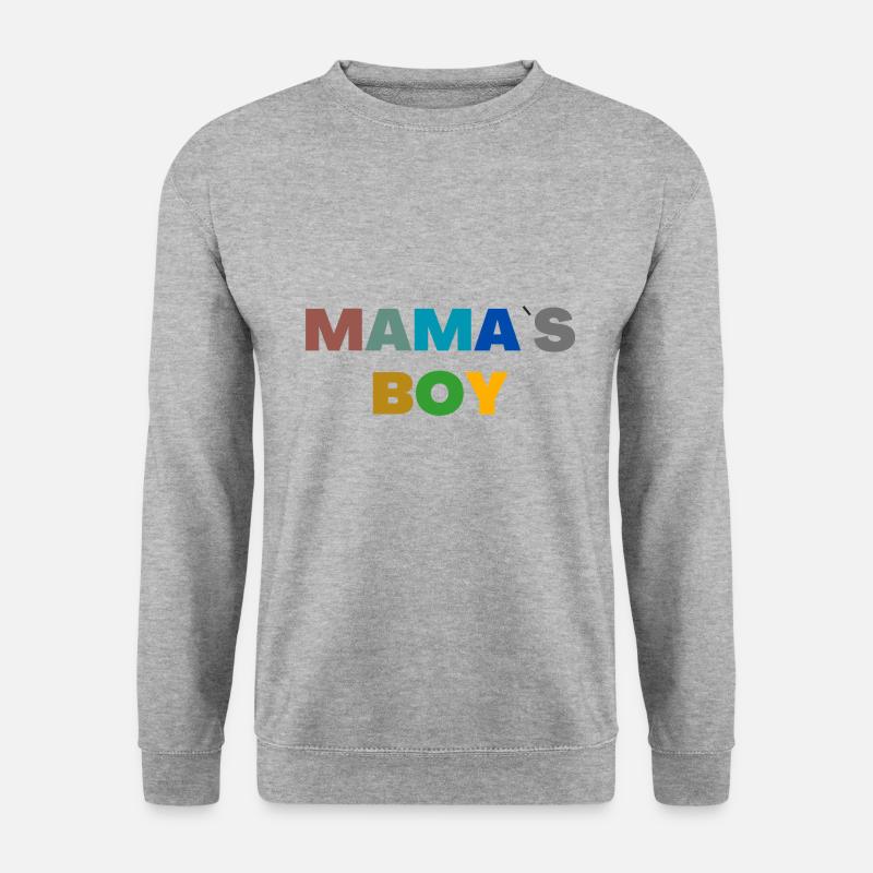 Mama`s Boy - Unisex Pullover - Weißgrau meliert