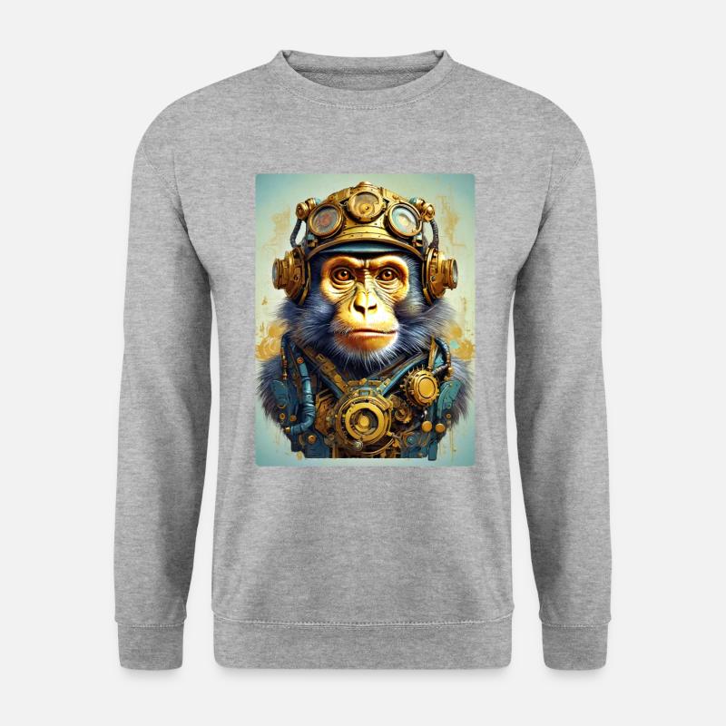 Steampunk Monkey 1.20 - Unisex Sweatshirt - salt & pepper