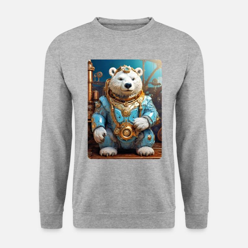 Steampunk Ice Bear 1.13 - Unisex Sweatshirt - salt & pepper