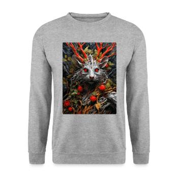 Spooky Plants Rat 1.3 - Unisex Sweatshirt - salt & pepper - Front - Alina (178cm) & Michal (187cm)