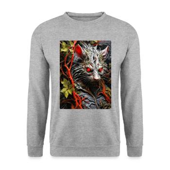 Spooky Plants Rat 1.7 - Unisex Sweatshirt - salt & pepper - Front - Alina (178cm) & Michal (187cm)