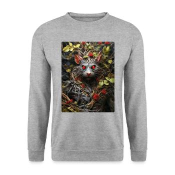 Spooky Plants Rat 1.5 - Unisex Sweatshirt - salt & pepper - Front - Alina (178cm) & Michal (187cm)
