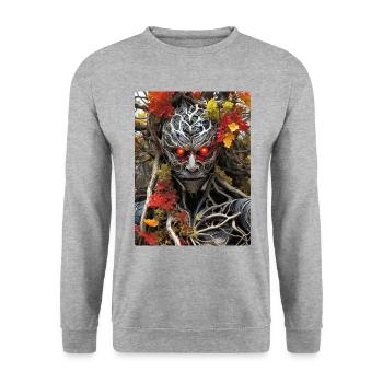 Spooky Plants 1.3 - Unisex Sweatshirt - salt & pepper - Front - Alina (178cm) & Michal (187cm)
