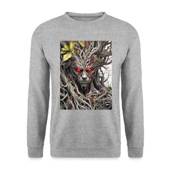 Spooky Plants 1.4 - Unisex Sweatshirt - salt & pepper - Front - Alina (178cm) & Michal (187cm)