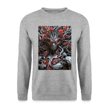 Spooky Plants 1.23 - Unisex Sweatshirt - salt & pepper - Front - Alina (178cm) & Michal (187cm)