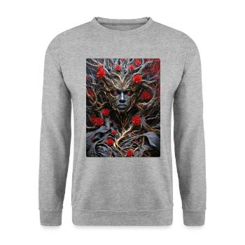 Spooky Plants 1.6 - Unisex Sweatshirt - salt & pepper - Front - Alina (178cm) & Michal (187cm)