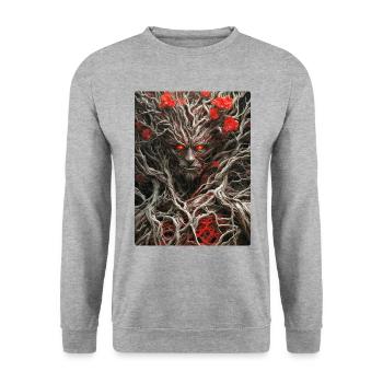 Spooky Plants 1.20 - Unisex Sweatshirt - salt & pepper - Front - Alina (178cm) & Michal (187cm)