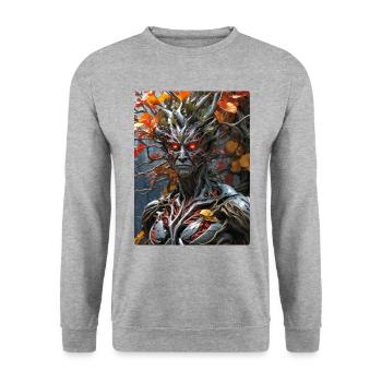Spooky Plants 1.9 - Unisex Sweatshirt - salt & pepper - Front - Alina (178cm) & Michal (187cm)