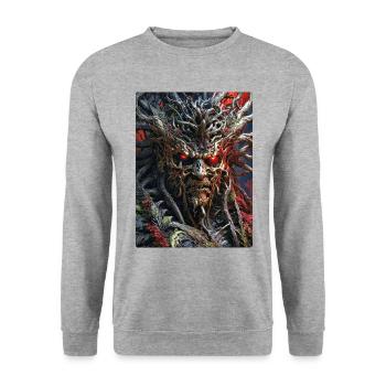 Spooky Plants 1.21 - Unisex Sweatshirt - salt & pepper - Front - Alina (178cm) & Michal (187cm)