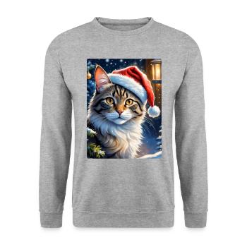 Paysage d’hiver Cat 3.4 - Sweat-shirt Unisexe - gris chiné - Devant - Alina (178cm) & Michal (187cm)