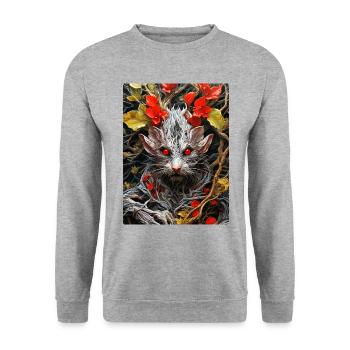 Souris Plantes Effrayantes 1.6 - Sweat-shirt Unisexe - gris chiné - Devant - Alina (178cm) & Michal (187cm)