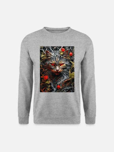 Spooky Plants Cat 1.1 - Unisex Sweatshirt - salt & pepper