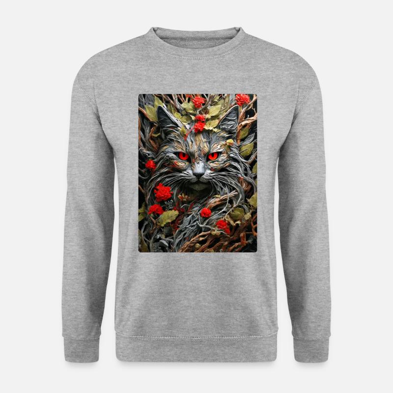 Spooky Plants Cat 1.3 - Unisex Sweatshirt - salt & pepper