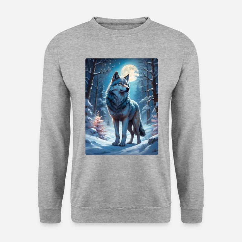 Winter Landscape Wolf 1.4 - Unisex Sweatshirt - salt & pepper
