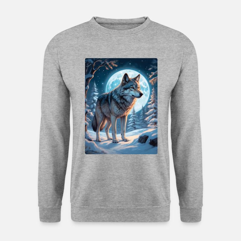 Winter Landscape Wolf 1.12 - Unisex Sweatshirt - salt & pepper