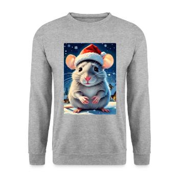 Winter Landscape Rat 1.5 - Unisex Sweatshirt - salt & pepper - Front - Alina (178cm) & Michal (187cm)