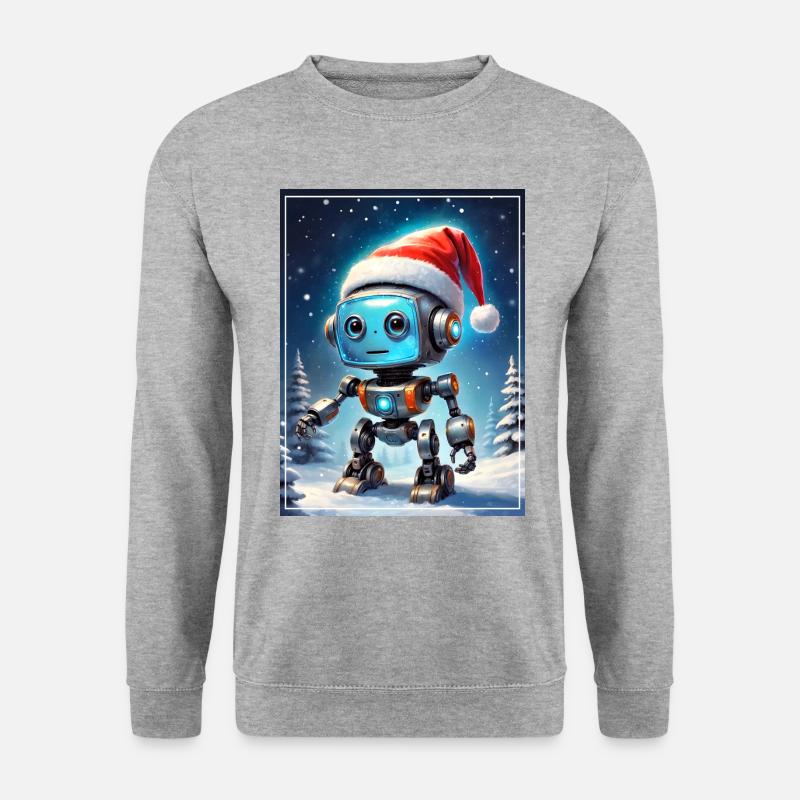 Winter Landscape Robot 1.9 - Unisex Sweatshirt - salt & pepper