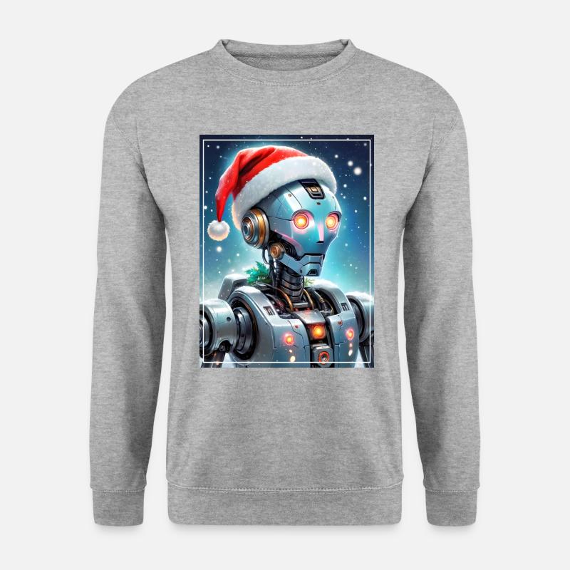 Winterlandschaft Robot 1.12 - Unisex Pullover - Weißgrau meliert