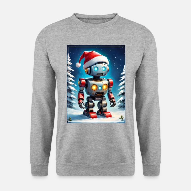 Winter Landscape Robot 1.4 - Unisex Sweatshirt - salt & pepper