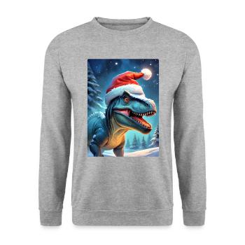Paysage d’hiver Dino 2.11 - Sweat-shirt Unisexe - gris chiné - Devant - Alina (178cm) & Michal (187cm)
