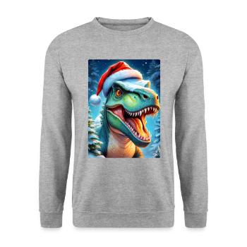 Winter Landscape Dino 2.8 - Unisex Sweatshirt - salt & pepper - Front - Alina (178cm) & Michal (187cm)